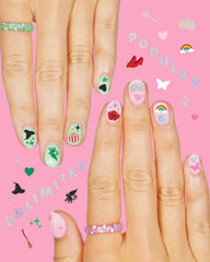 xo Fetti witch hat design nail sticker for whimsical birthday nail art.