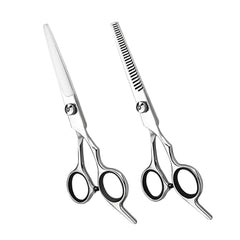 Xolaawa hair cutting scissors with offset handle for reduced fatigue during long sessions