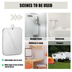 Xoudsi travel-shower mirror compact design ideal for on-the-go grooming.