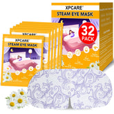 XPCARE mascarilla ocular de vapor con manzanilla para relajar ojos cansados tras el trabajo.