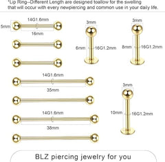 Xpircn joyería de piercing 55 piezas, opciones para distintos estilos.