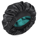 XRACEPHOL Silk Bonnet for Sleeping front view shows double-layer satin protecting hair overnight.
