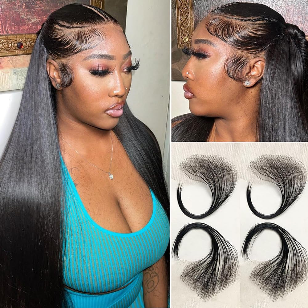 XRDDFL Edges Hair HD Lace Strips closeup shows seamless natural hairline