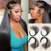 XRDDFL Edges Hair HD Lace Strips closeup shows seamless natural hairline