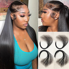 XRDDFL Edges Hair HD Lace Strips closeup shows seamless natural hairline