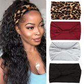 XTREND bohemian-print wide headband set for versatile styling and comfort.