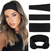 XTREND conjunto cuatro diademas negro para mujer, estilo versátil para cualquier peinado