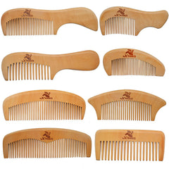 Xuanli 8-piece family wooden comb set in gift box, anti-static.