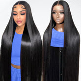 XUBULO 30 inch lace front wig with straight texture for daily wear and full coverage.
