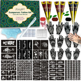 XWGLFT kit tatuajes temporales 191 piezas en caja para actividades familiares