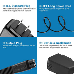 XXSZHY 5V 1A adapter for Andis charger — compatibility list assures broad shaver model support