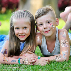 XYLL party-favor tattoos with cute designs for classroom prizes and sleepovers.