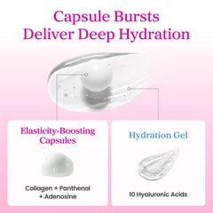 YADAH Collagen Hydra Core Cream swirl on skin showing deep hydration and smooth texture.