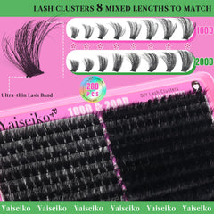 Yaiseiko dramatic 12-25mm clusters for versatile eye looks