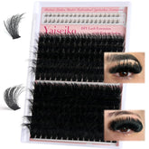 Yaiseiko lash clusters 100D+200D mega volume for bold eye drama.