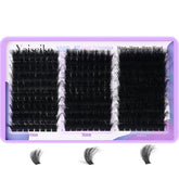 Yaiseiko lash clusters closeup showing versatile 14–18mm lengths for versatile daily looks.