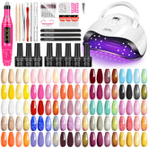 YALSYNY Nail Polish Kit with UV Light and LED lamp demonstrates at-home salon versatility for easy at-home manicures.