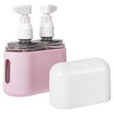 Yamadura pink travel bottle set with 2x100ml capacity for easy refills on the go.