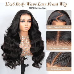 Yamikk pre-bleached knots wig showing natural part and skin-adjacent knot blending