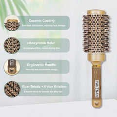 YANENAN round brush 1.7-inch barrel for versatile straight-to-curly styles