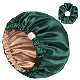 YANIBEST adjustable satin bonnet on model showing soft material for gentle hair protection