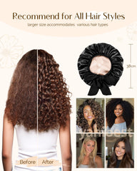 Yanibest bonete reversible para cuidado del cabello y peinados