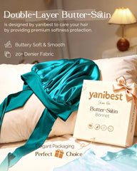 YANIBEST bonete satin doble capa protege rizos durante la noche