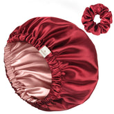 YANIBEST butter-satin bonnet close-up shows silky texture for smoother hair overnight