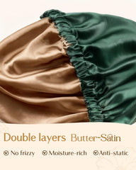 YANIBEST double-layer satin bonnet with reversible colors for versatile wear