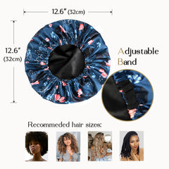 YANIBEST double-layer satin bonnet, reversible colors design for versatile use.