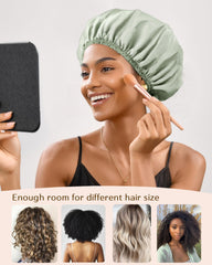 YANIBEST double-layer shower cap provides sturdy, durable protection for various hair lengths.