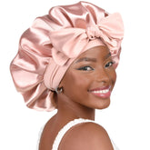 Gorro de satén ajustable YANIBEST para dormir, reduce fricción y frizz nocturno.