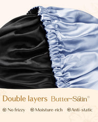YANIBEST satin bonnet worn during night use demonstrates comfortable, breathable sleep wear