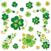 Pegatinas faciales Yanroom de San Patricio con tréboles brillantes para fiestas.