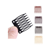 YANTAISIYU 50-piece wig clip combs with caps close-up in black, gentle grip for wigs.