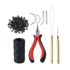 YANTAISIYU hair extensions toolkit with 200 beads for secure installation.
