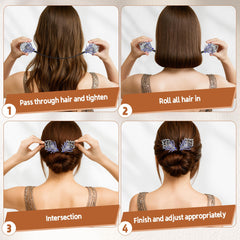 Yanwenx bun-maker para varios estilos de recogido y ocasiones.