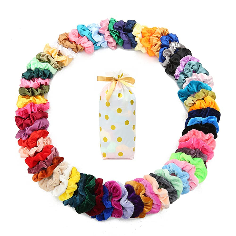 Yanwenx scrunchies terciopelo 8 cm, suave y cuida el cabello.