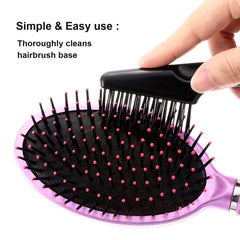 Yaomiao deep-cleaning side helps remove stubborn debris from nylon, boar bristle, and metal pin brushes.