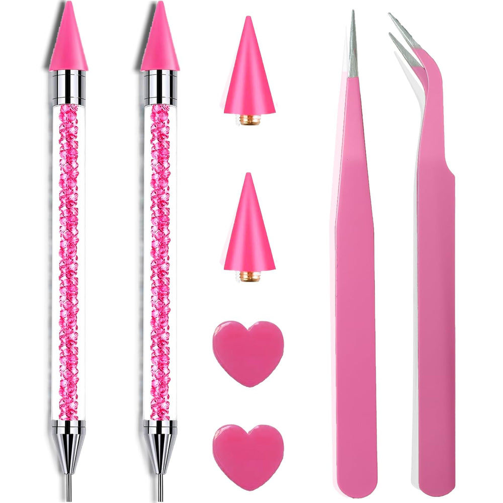 Yaoociy pink rhinestone picker set in packaging, ideal for gifting and beginners.