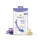 Yardley London English Lavender talc tin offers a classic scent for everyday freshness.