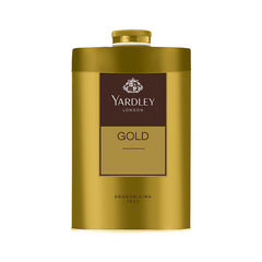 Yardley London Gold Talco, textura seda para piel suave.