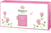 Yardley London jabon rosa inglesa, estuche de tres barras, uso diario.