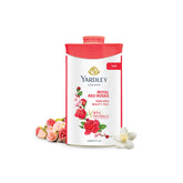 Yardley London Red Rose Talco: bote de 250 g con aroma duradero para la piel.