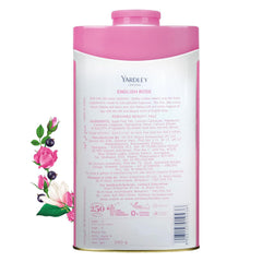 Yardley London talco Rosa, textura de polvo suave para uso diario.