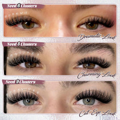 Yawamica Fluffier lash clusters faux mink fiber for soft, lightweight lashes