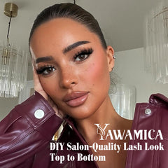 Yawamica fluffy lash clusters in 14–24mm create an eye-opening look.