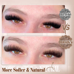 Yawamica fluffy wispy lash effect for a soft feathery modern look.