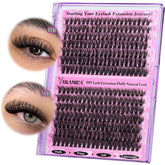 Yawamica lash clusters 40D50D fluffy natural for a soft, fuller look at home