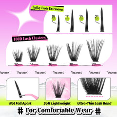 Yawamica manga lash look collection highlights spiky and wispy mix.